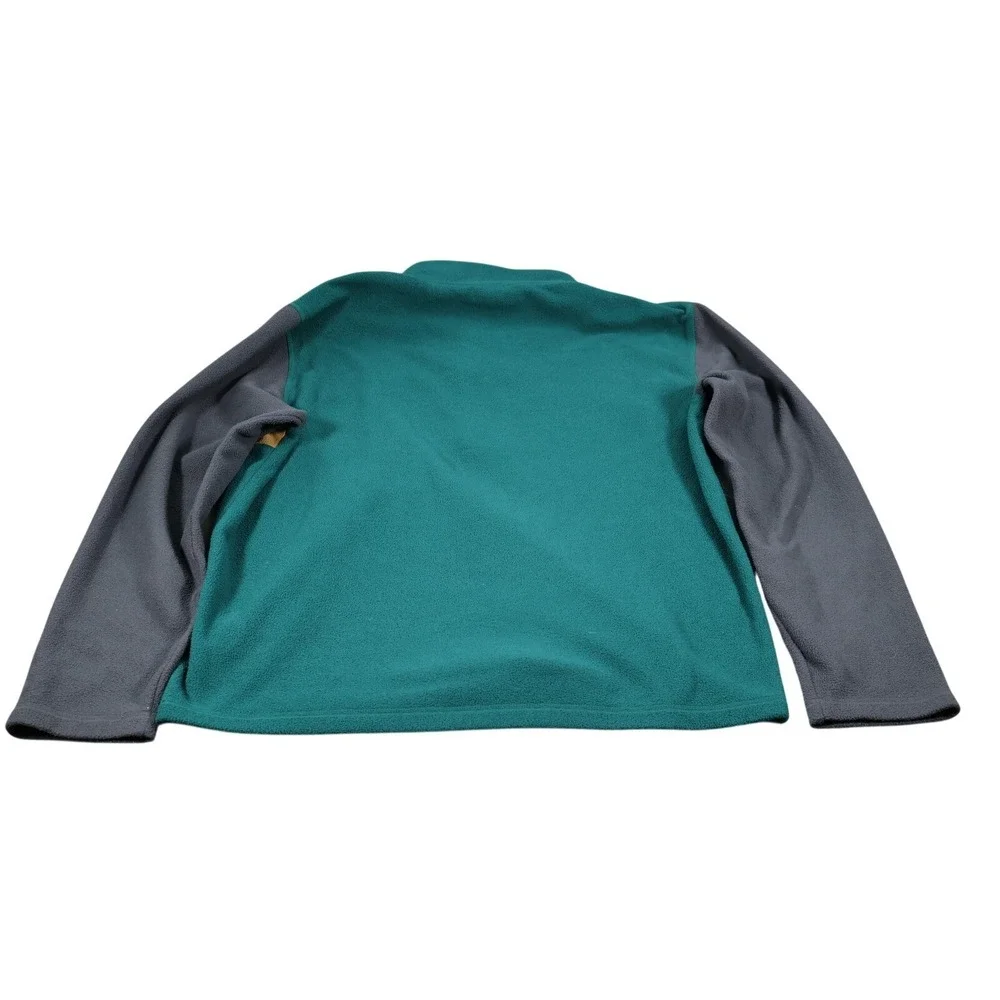 The North Face Sweatshirt Mens‎ M Green Pullover 1/4 Zip Fleece Embroidered Logo